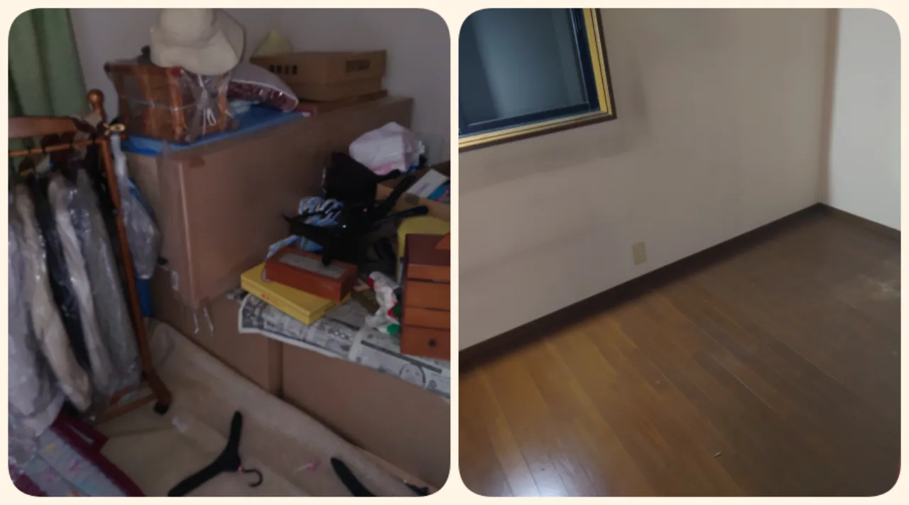 大牟田市での空き家整理・古い一戸建ての不用品お片付け風景